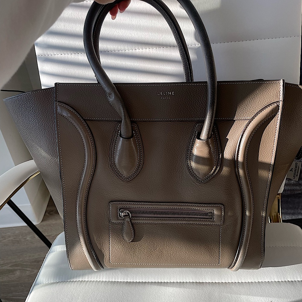 Celine luggage tote grey